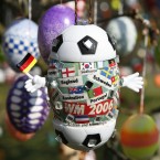 The tree was also decorated to mark the 2006 World Cup in Germany - here's one of the soccer-themed eggs from the occasion. (AP Photo/Jens Meyer)