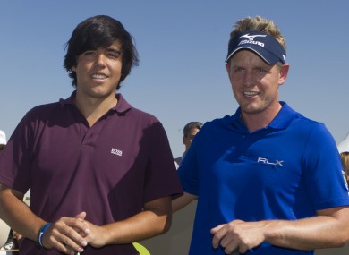 Javier Ballesteros with Luke Donald at a Pro-Am in Spain last year