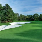 Par 4, 455 yards
An uphill dogeg left with a sloping green and plenty of fairway bunkers. Jack Nicklaus twice holed his second shot in 1995, but it is another extremely difficult green.