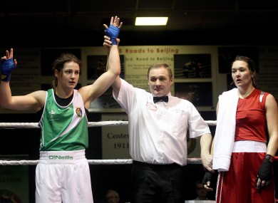 Katie Taylor after beating the Netherlands' Jessica Belder last month.