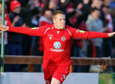 Danny North celebrates the opener.
