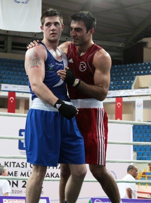 Ward is dejected after losing to Bahran Muzaffer.