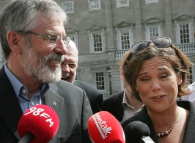 Gerry Adams with TD Mary Lou McDonald