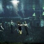 Fed by the massive Weeki Wachee Springs, the Mermaid Show Theater an hour north of Tampa is an aquatic cousin to the terrestrial tackiness of road-trip classics like South Dakota’s Corn Palace and Route 66’s dusty concrete dinosaurs.
In the right mood, its old-time charm and balletic prowess is enchanting nostalgia, an act largely unchanged since pretty girls first donned fabric tails in 1947.

<a href=