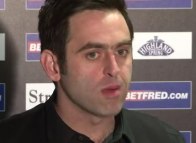 O'Sullivan is currently on course to win his fourth World Championship.