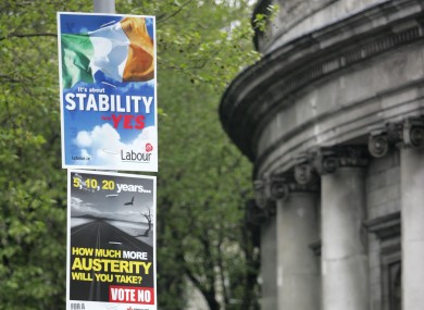 Referendum posters in central Dublin