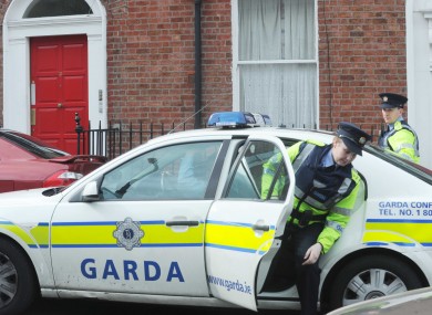 Gardaí arriving at the scene on Sherrard Street at the weekend