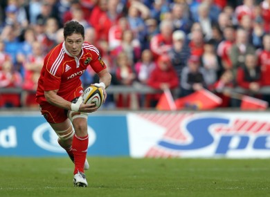 Wallace in action during the 2011 Magners League Grand Final, where he was named Man of the Match.