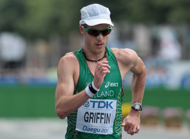 Colin Griffin in action at the 2011 IAAF World Championships in Daegu (file photo).