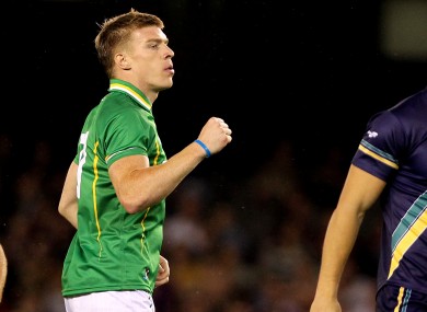 Walsh in action for Ireland against Australia last year