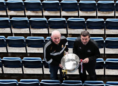 Kilkenny hurling manager Brian Cody and Cork counterpart Jimmy Barry Murphy.