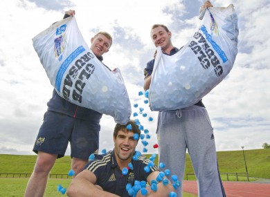 Munster Rugby players, Conor Murray, Keith Earls and Johne Murphy at UL this week.