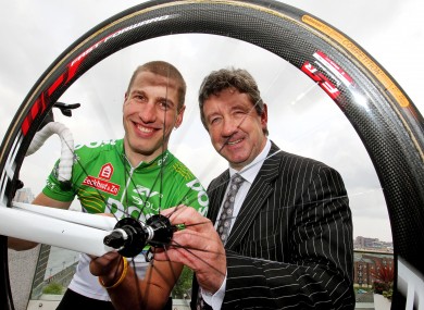 Gediminas Bagdonas (left) before the start of the An Post Rás.