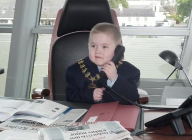 Dylan Steele hard at work as mayor of Kildare