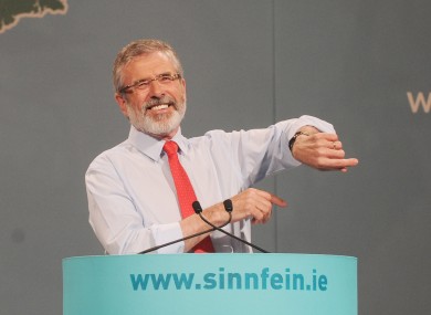 Gerry Adams at his party's Ard Fheis at the weekend