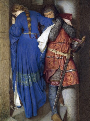 Hellelil and Hildebrand, The Meeting on the Turret Stairs by Frederic William Burton