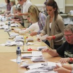 Busy at work at Citywest Hotel in Dublin. (Niall Carson/PA Images)