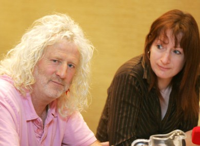 Clare Daly from the Socialist Party with Mick Wallace at a recent press conference.