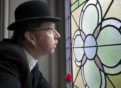 Les Doherty as Leopold Bloom, the main character in James Joyces famous novel Ulysses, during the launch of the Bloomsday Festival in Dublin.