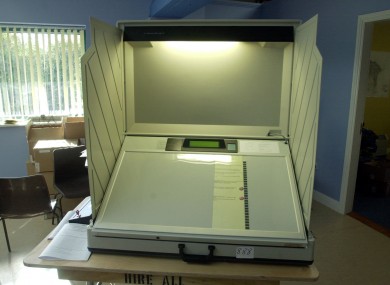 The e-voting machines (File)