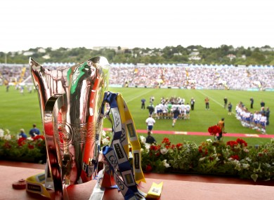 The Munster hurling trophy on display last year in Páirc Uà Chaoimh.