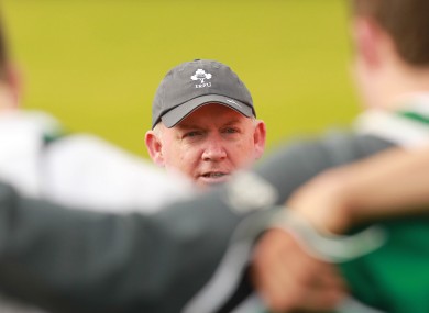 Head Coach Declan Kidney during training today.