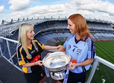 Dublin's Elaine O’Meara (right) and Catherine Doherty of Kilkenny.