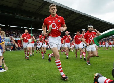 Eoin Cadogan taking to the field before Cork's Munster SHC tie on Sunday.