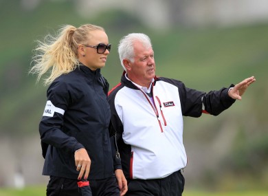 Caroline Wozniacki with Gerry McIlroy.