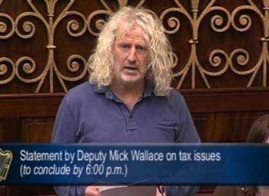Mick Wallace in the Dáil this evening.