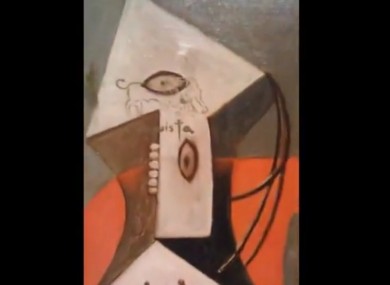The image created by the vandal featured a bullfighter and the Spanish word 'conquista'.