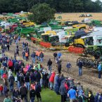 208 combine harvesters from all around the country gathered in a field in Platin Co Meath in an attempt to break the World Record for most combine harvesters working in a field simultaneously. All photos: Laura Hutton/Photocall Ireland