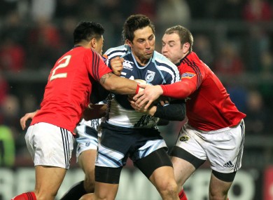 Gavin Henson in action for Cardiff against Munster.