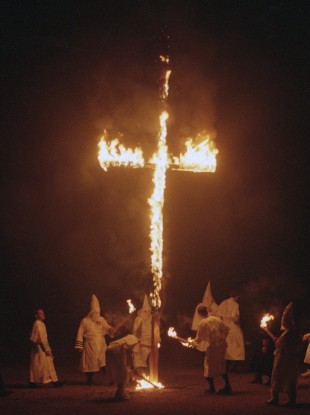 A cross is burned in Michigan (File photo)