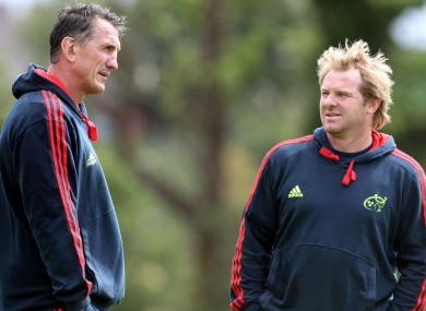 Munster's new coaching supremos - Rob Penney and Simon Mannix.