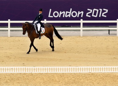Camila Speirs in action in Greenwich Park today.