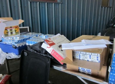 The seized cigarettes