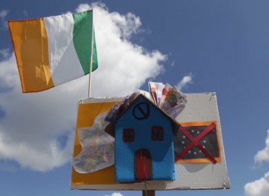 A creative anti-Household Charge banner from April protests in Galway