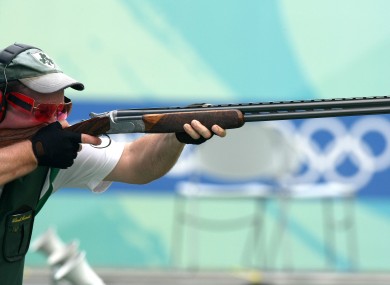 Burnett at the shooting range.