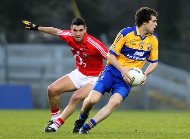 Shane Brennan, right, in action against Cork's Tom Clancy during the Munster U21 SFC semi-final.