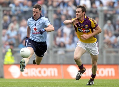 Dublin's Philip McMahon and Daithi Waters of Wexford.