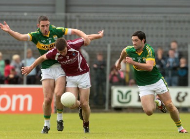 Westmeath's Paul Bannon with Declan O'Sullivan and Bryan Sheehan of Kerry during Sunday's game.