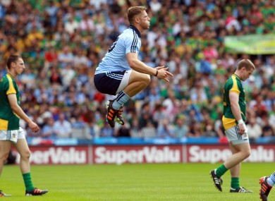 Paul Flynn of Dublin during the team parade on Sunday.