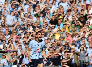 Dublin's Bernard Brogan celebrating a late point.