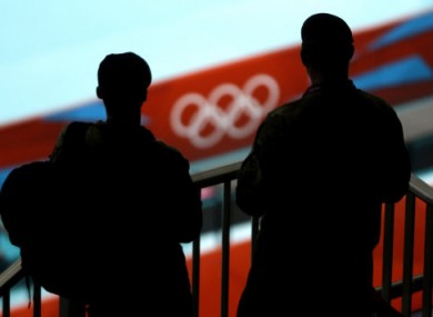 Security personnel at the Olympic Games in London.
