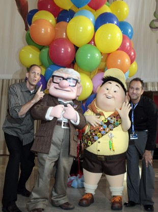 Pete Docter, far left, directed Pixar's Up which won an Oscar for Best Animated Feature Film in 2010.