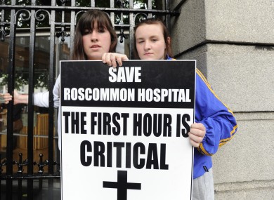 Protesters pictured at Leinster House last year