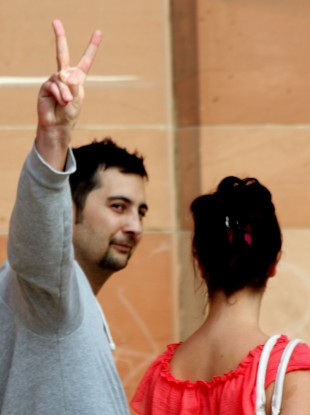 Anton Vickerman arriving at court yesterday.
