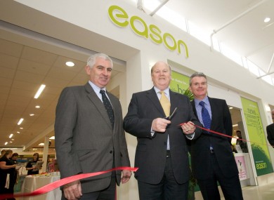 Minister Michael Noonan opening the Eason shop in Limerick today.