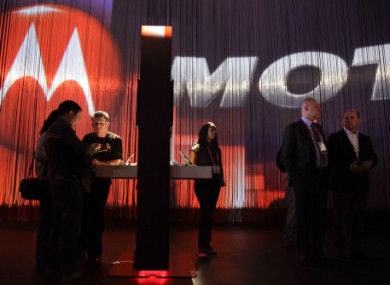 File photo of Motorola tablets being exhibited at a trade show in Las Vegas in January.